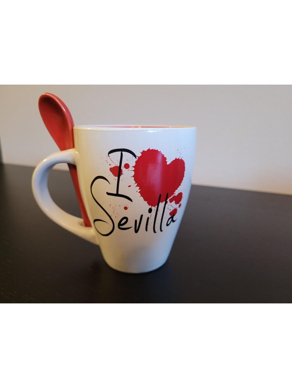 I Love Sevilla Souvenir 10 oz Mug with Spoon